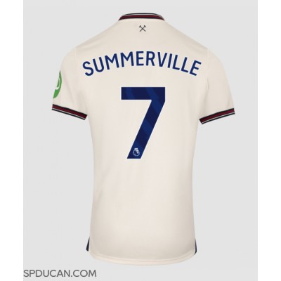 Muški Nogometni Dres West Ham United Crysencio Summerville #7 Gostujuci 2025-26 Kratak Rukav Muški Nogometni Dres West Ham United Crysencio Summerville #7 Gostujuci 2025-26 Kratak Rukav